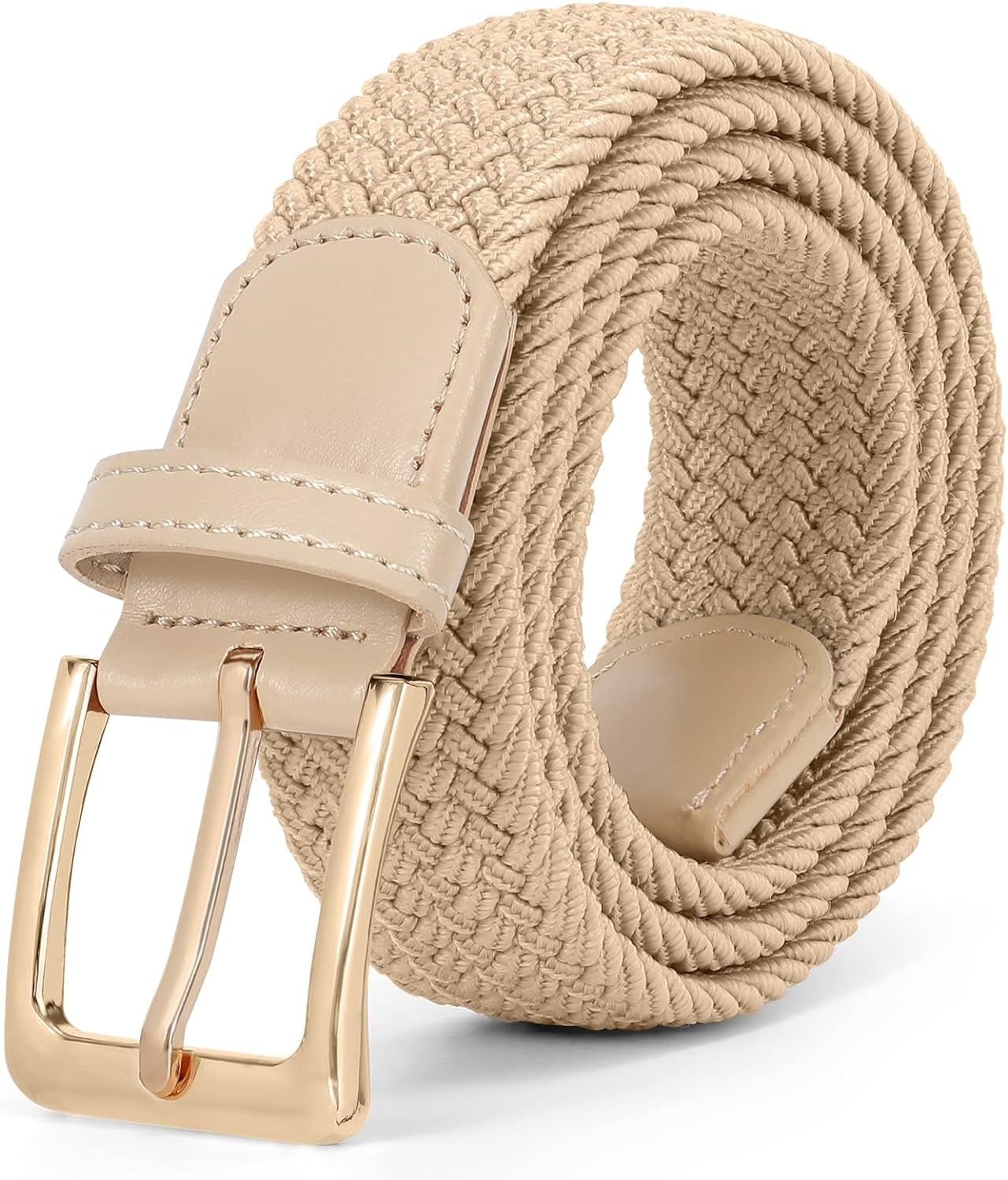 2365 Women Braided Woven Elastic Stretch Belt Men Web Casual Belt For Pants Amazon.com: anso Men Women Elastic Braided Woven Belt Buckle  main image 4