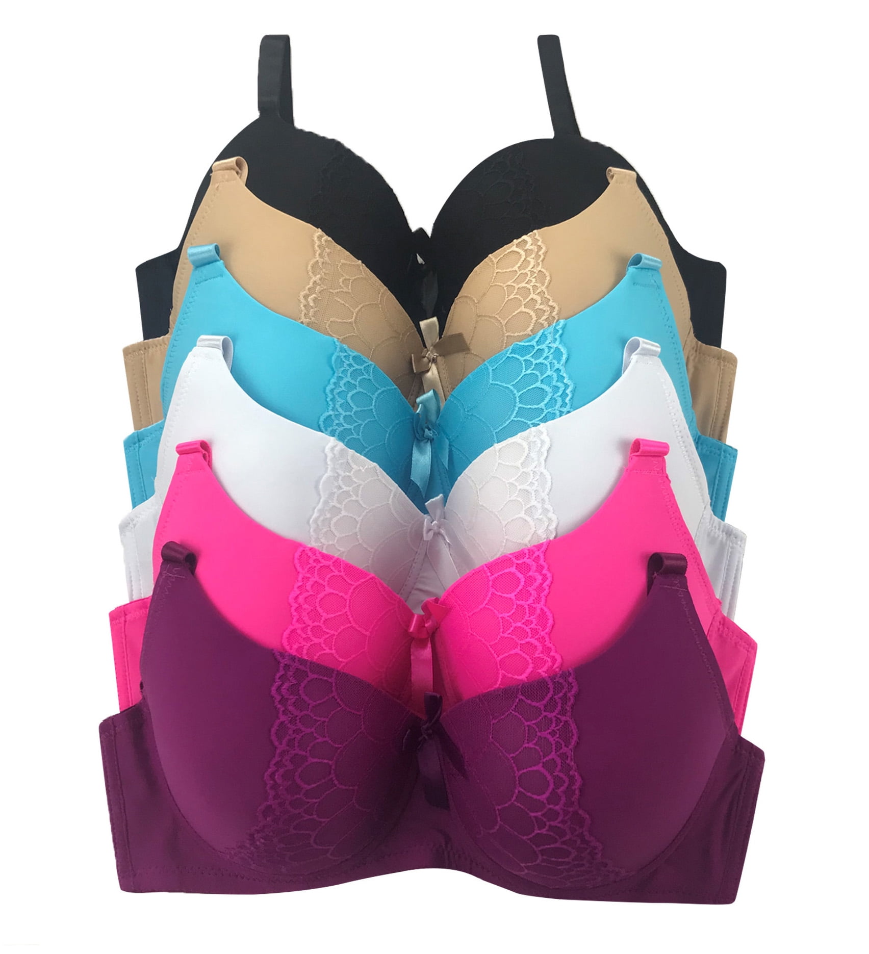 Women-Bras-6-Pack-of-Bra-B-Cup