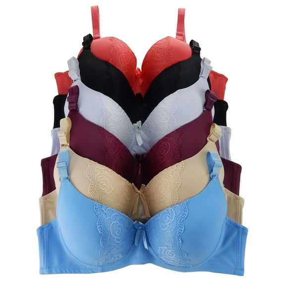 Women Bras 6 Pack of Bra D cup DD cup DDD cup Size 40DDD (F5201)