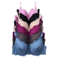 thumbnail image 1 of Women Bras 6 Packs T-Shirt Bras Full Coverage Comfortable Everyday Wear Size A to DDD Cups Bra 42DDD (S3920), 1 of 7