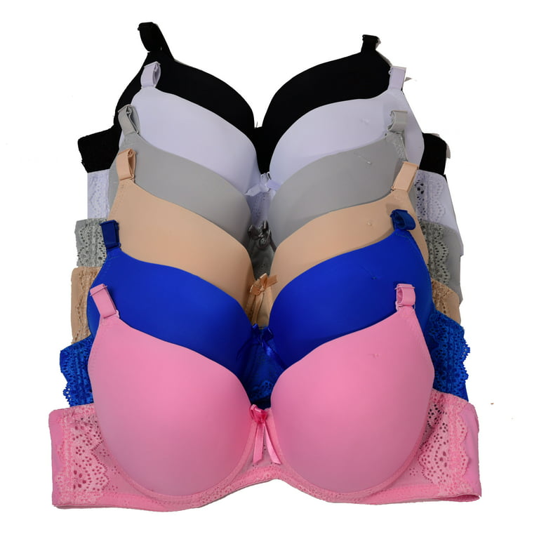 Women Bras 6 Pack of BraB cup C cup Size 36B (6672)