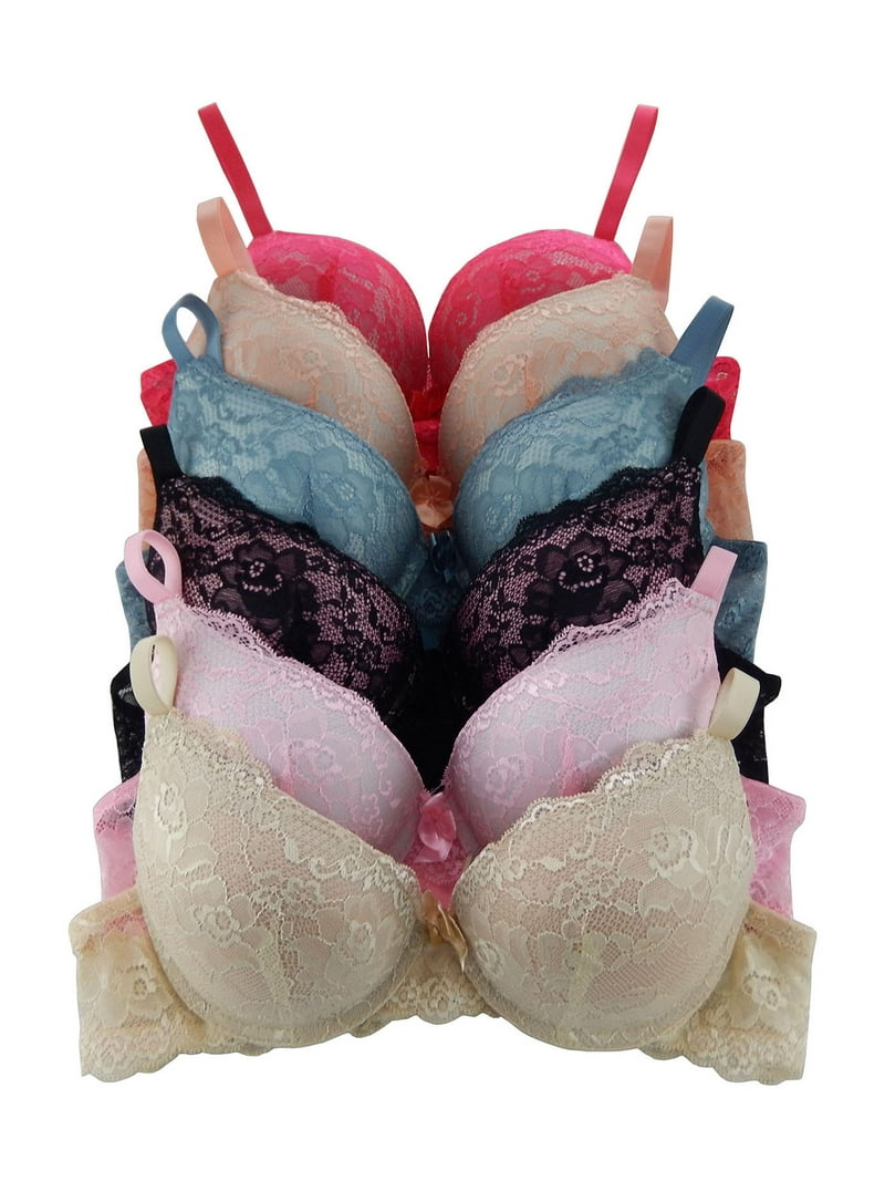 Women Bras Pack of Double Pushup Lace Bra B cup C cup Size 36C
