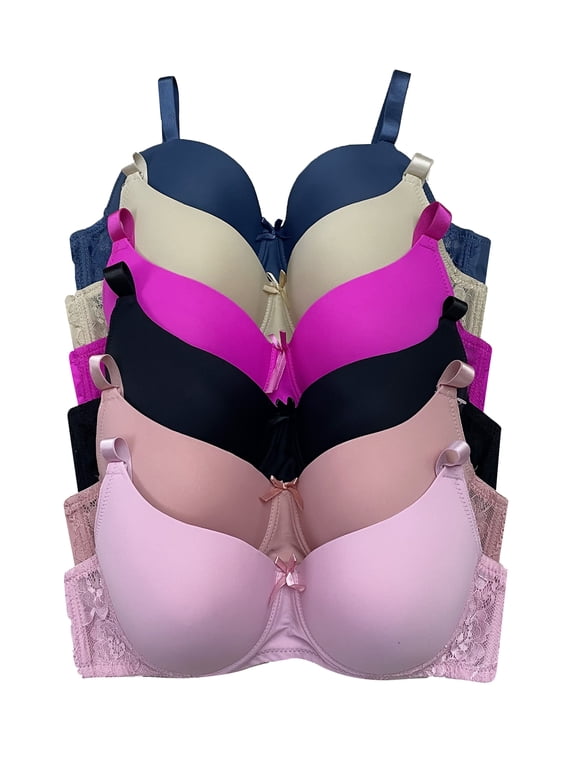 Women Bras 6 Pack of Plain Bra D Cup DD Cup DDD Cup 40D (X3906)