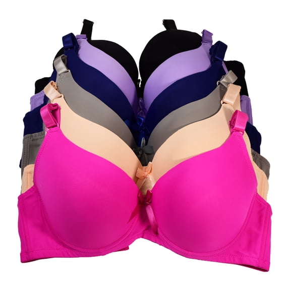 Women Bras 6 Pack of Plain Bra D cup DD cup DDD cup Size 42D (9102)