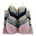 thumbnail image 1 of Women Bras 6 Pack of T-Shirt Bra B Cup C Cup D Cup DD Cup DDD Cup 42C (S8207), 1 of 5