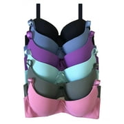 VIOLAS SECRET Women Bras 6 Pack of T-shirt Bra B Cup C Cup D Cup DD Cup DDD Cup 32B (X9297)