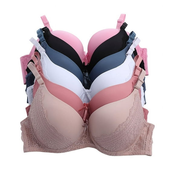 Women Bras 6 Pack of T-shirt Bra B Cup C Cup D Cup DD Cup DDD Cup 34B (S5215)