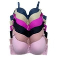 thumbnail image 1 of Women Bras 6 Pack of T-shirt Bra B Cup C Cup D Cup DD Cup DDD Cup 36D (S3906), 1 of 6