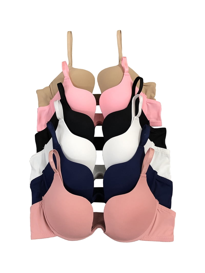 Women Bras 6 Packs T-Shirt Bras Full Coverage Comfortable Everyday