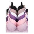 thumbnail image 1 of Women Bras 6 Packs T-Shirt Bras Full Coverage Comfortable Everyday Wear Size A to DDD Cups Bra 38DD (5884), 1 of 8