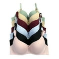 thumbnail image 1 of Women Bras 6 Packs T-Shirt Bras Full Coverage Comfortable Everyday Wear Size A to DDD Cups Bra 38DD (A3911), 1 of 7