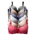 thumbnail image 1 of Women Bras 6 Pack of T-shirt Bra B Cup C Cup D Cup DD Cup DDD Cup 38DD (X8227), 1 of 3