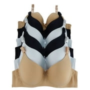 VIOLAS SECRET Women Bras 6 Pack of T-shirt Bra B Cup C Cup D Cup DD Cup DDD Cup 40B (S9299)