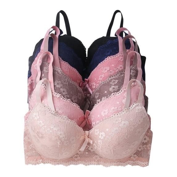 Women Bras 6 Pack of T-shirt Bra B Cup C Cup D Cup DD Cup DDD Cup 40C (S6673)