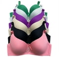 thumbnail image 1 of Women Bras 6 Pack of T-shirt Bra B Cup C Cup D Cup DD Cup DDD Cup 40D (S3909), 1 of 4