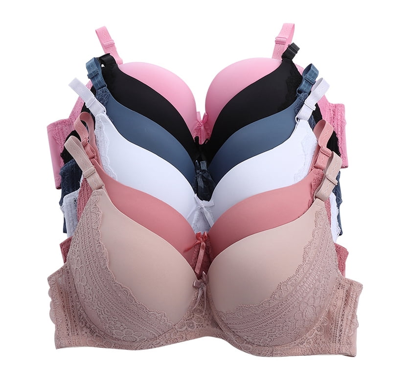 Women Bras 6 Pack of T-shirt Bra B Cup C Cup D Cup DD Cup DDD Cup 40D  (S5215) 