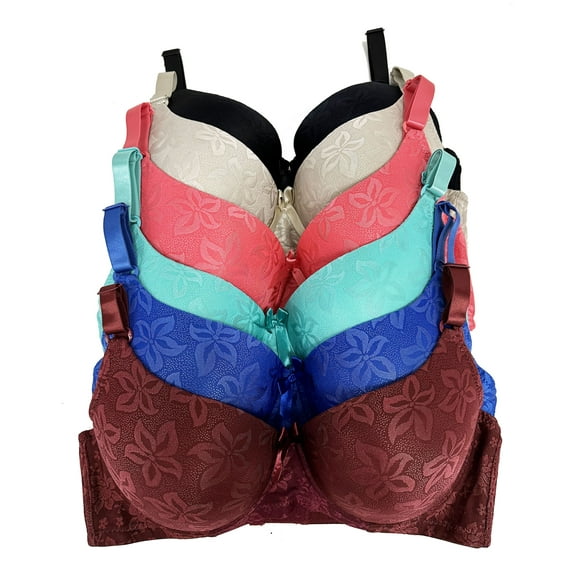 Women Bras 6 Pack of T-shirt Bra B Cup C Cup D Cup DD Cup DDD Cup 40D (S8279)