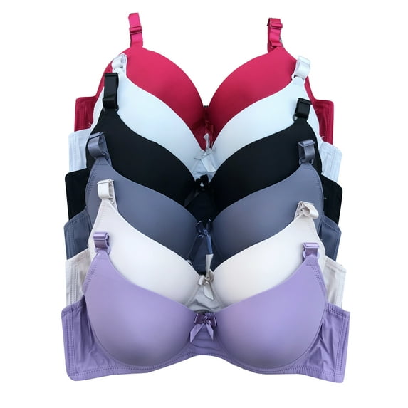Women Bras 6 Pack of T-shirt Bra B Cup C Cup D Cup DD Cup DDD Cup 40DD (S8281)