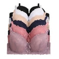 thumbnail image 1 of Women Bras 6 Packs T-Shirt Bras Full Coverage Comfortable Everyday Wear Size A to DDD Cups Bra 42C (S6860), 1 of 7