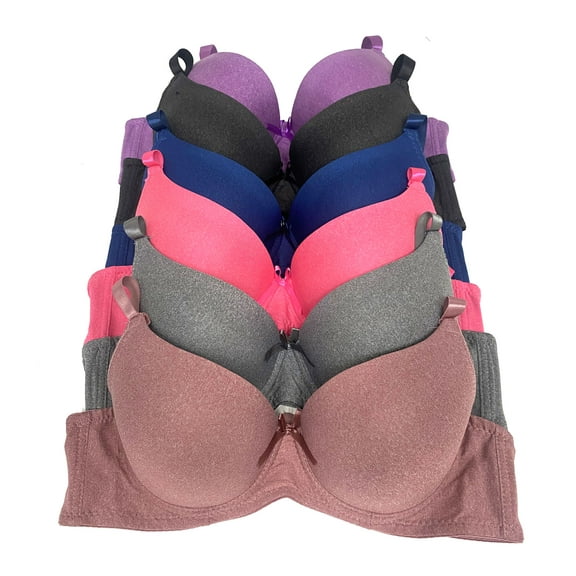 Women Bras 6 Pack of T-shirt Bra B Cup C Cup D Cup DD Cup DDD Cup 42D (8611)