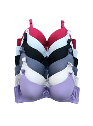 Women Bras 6 Pack of T-shirt Bra B Cup C Cup D Cup DD Cup DDD Cup 32B (8611)