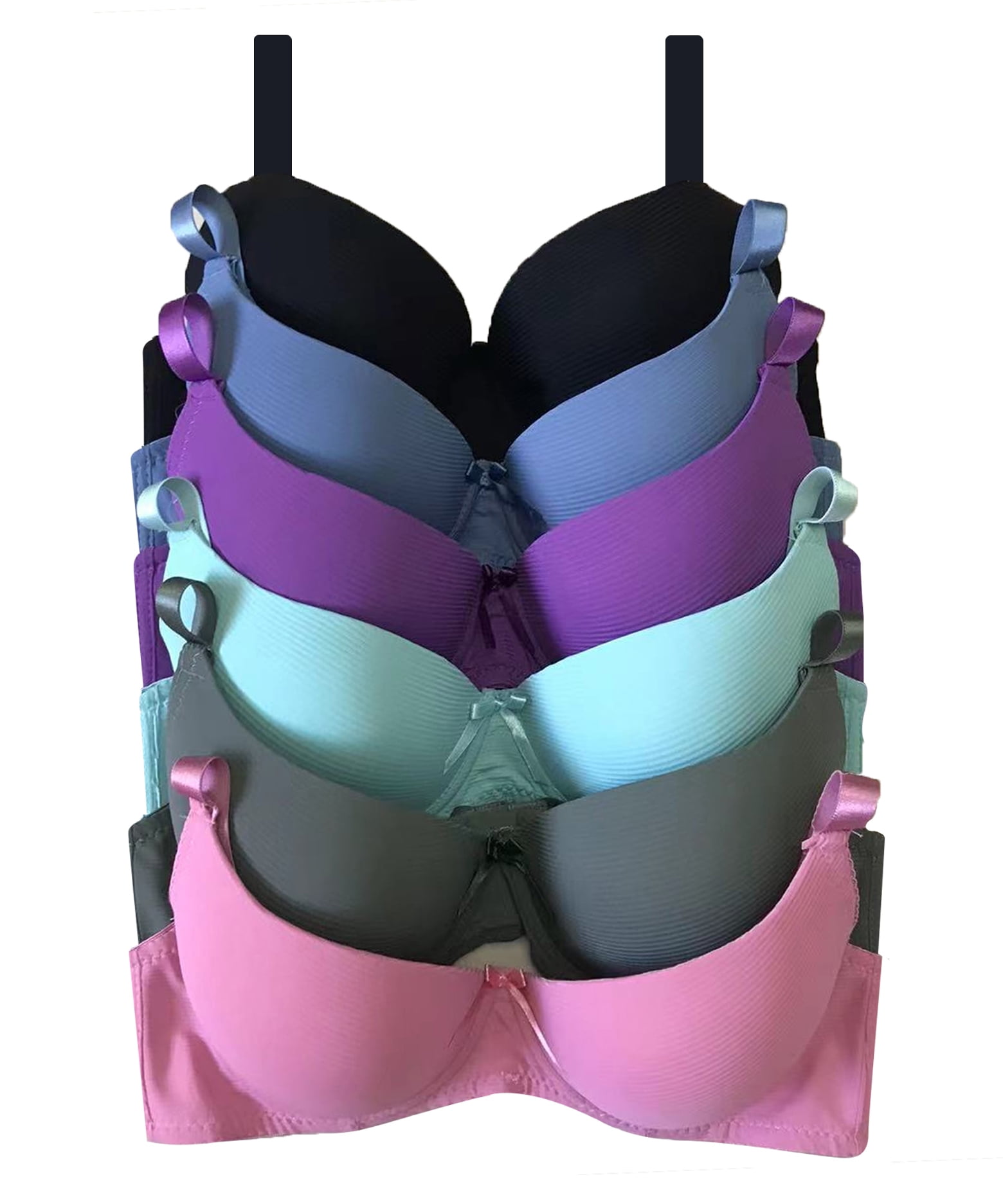 Women Bras 6 Pack of T-shirt Bra B Cup C Cup D Cup DD Cup DDD Cup 42DDD  (S9297)