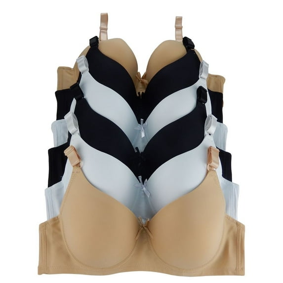 Women Bras 6 Pack of T-shirt Bra B Cup C Cup D Cup DD Cup DDD Cup 42DDD (S9299)