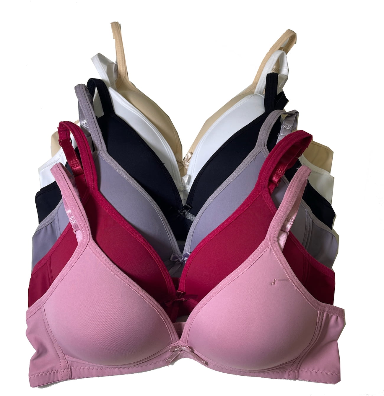 Women Bras 6 pack of No Wire Free Bra A cup B cup C cup 32B (S6703