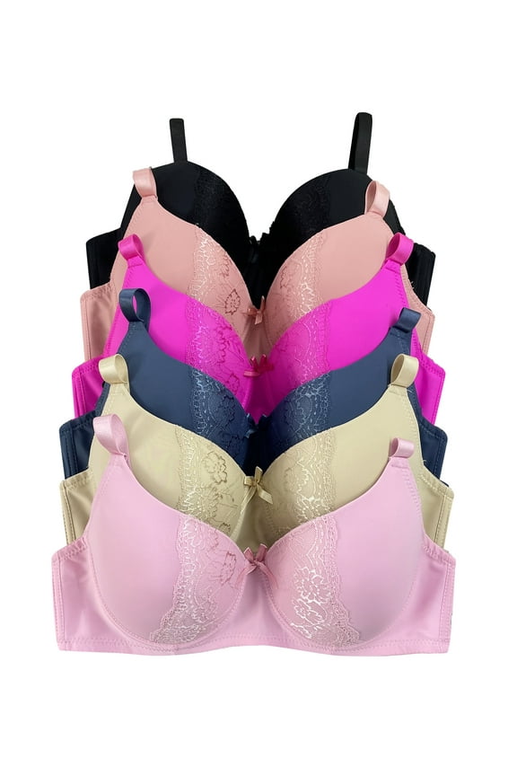Women Bras 6 pack of Bra D cup DD cup DDD cup Size 38DD (8211)