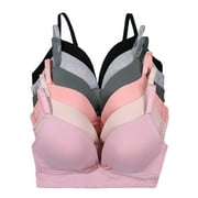 Women Bras 6 pack of No Wire Free Bra A cup B cup C cup 34C 6647