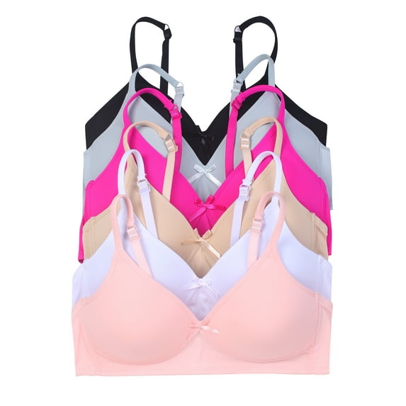 Women Bras 6 pack of No Wire Free Bra A cup B cup C cup 36B (6869)