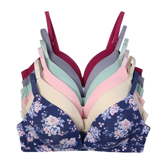 Women Bras 6 pack of No Wire Free Bra A cup B cup C cup 38C (6862)