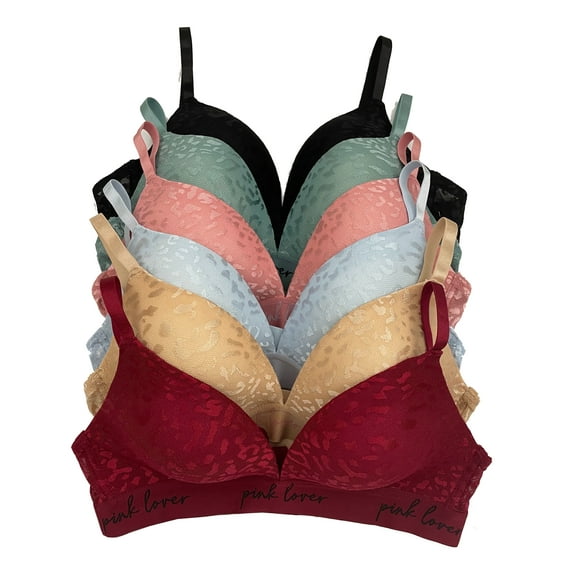 Women Bras 6 pack of No Wire Free Bra A cup B cup C cup  40B (S6819)