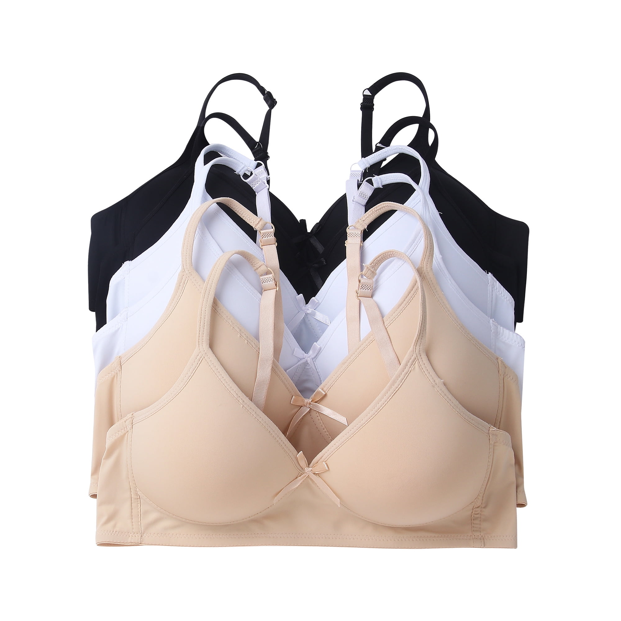 Women Bras 6 pack of No Wire Free Bra A cup B cup C cup 40B (S6829 ...