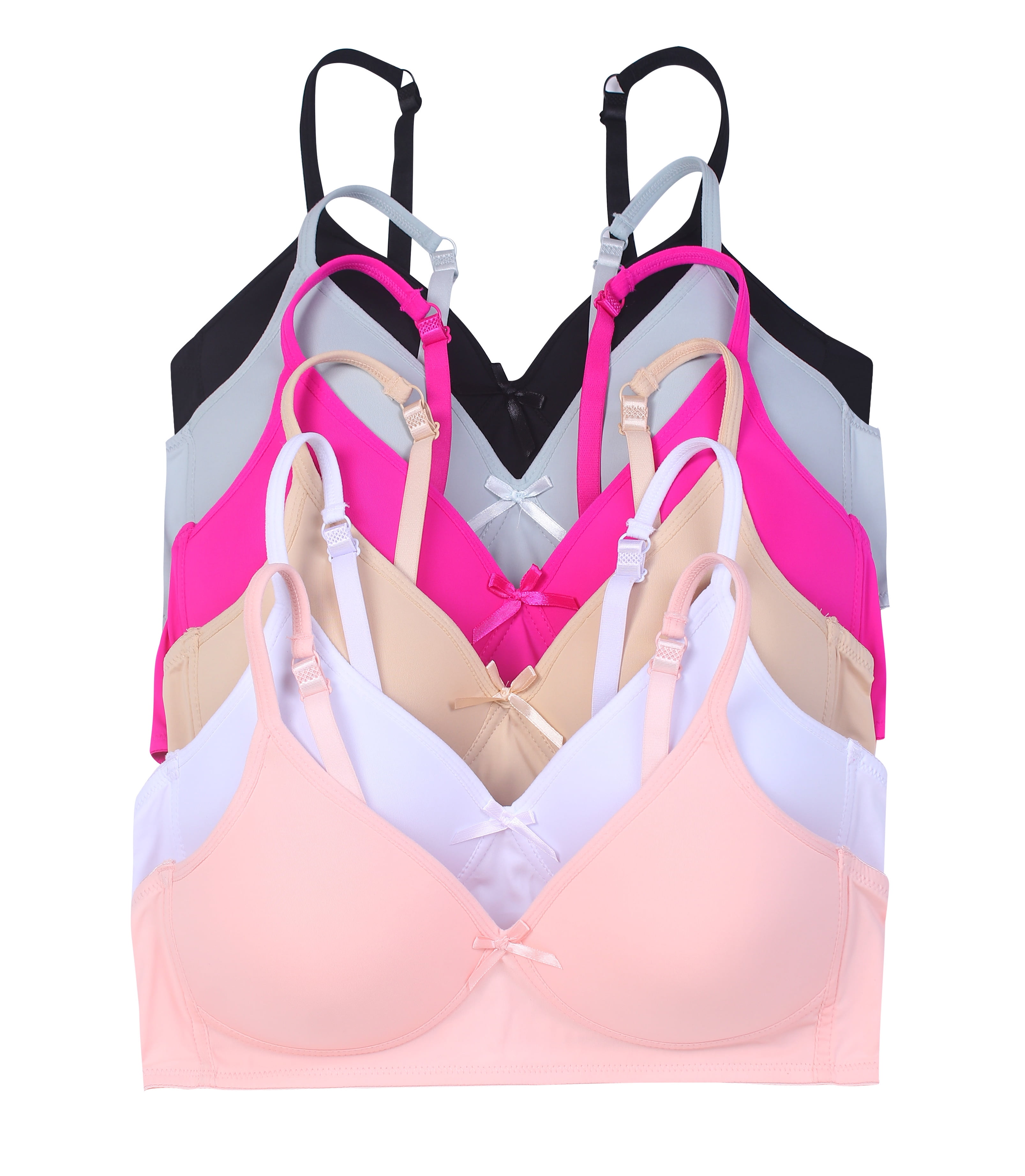 Women Bras 6 pack of No Wire Free Bra A cup B cup C cup  40C (A6869)