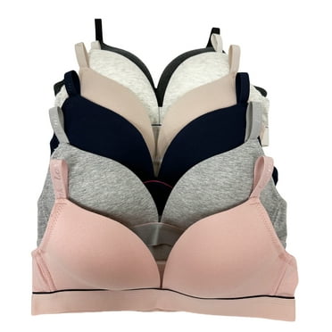 Women Bras 6 Packs of T-Shirt Comfortable Everyday A B C D DD DDD Cups Full Coverage Bra 34B (6871)