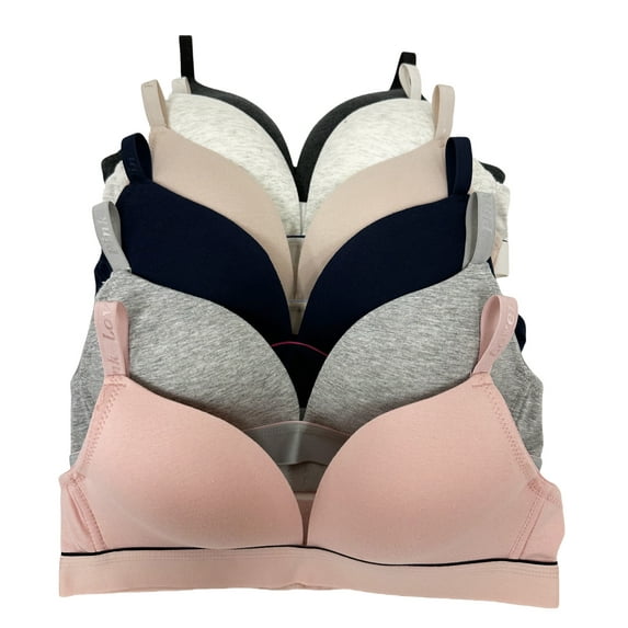 Women Bras 6 Packs of T-Shirt Comfortable Everyday A B C D DD DDD Cups Full Coverage Bra 42C (6871)