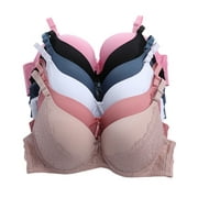 Women Bras 6 pack of Pushup Bra B cup C cup D cup DD cup Size 38C (S6670)