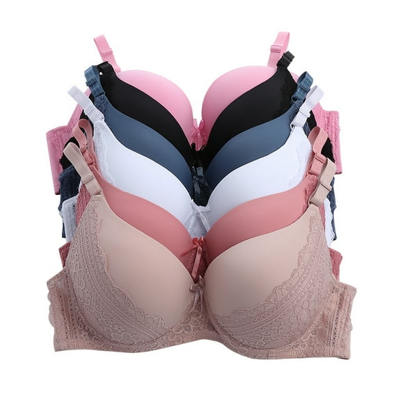 Women Bras 6 pack of Pushup Bra B cup C cup D cup DD cup Size 40D (S6670)