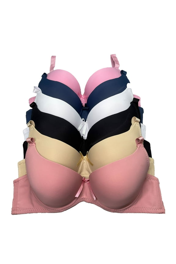 Women Bras 6 pack of T-shirt Bra B cup C cup D cup DD cup DDD cup 32B (9289)