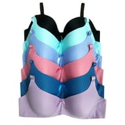VIOLAS SECRET Women Bras 6 pack of T-shirt Bra B cup C cup D cup DD cup DDD cup 32B (X9298)