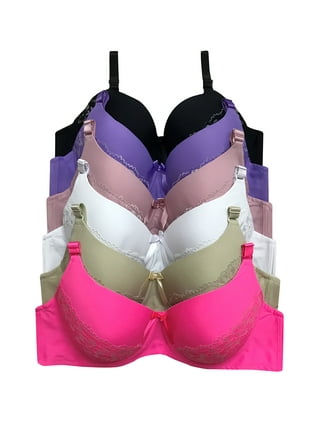 Women Bras 6 Pack of T-shirt Bra B Cup C Cup D Cup DD Cup DDD Cup 34D  (A9283) 