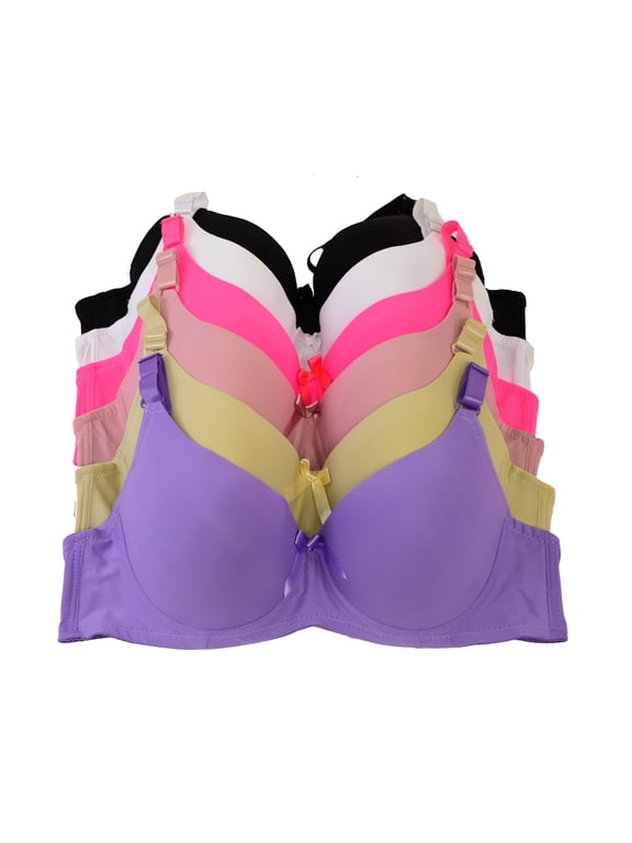 Women Bras 6 pack of T-shirt Bra B cup C cup D cup DD cup DDD cup 42D (X8222)