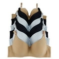 thumbnail image 1 of Women Bras 6 Pack of T-shirt Bra B Cup C Cup D Cup DD Cup DDD Cup 46DDD (S9299N), 1 of 7