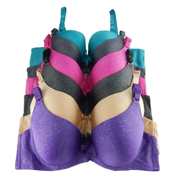 Women Bras 6 pack of T-shirt Bra B cup C cup D cup DD cup DDD cup Size 46DDD (S9290)