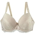 thumbnail image 1 of Women Bras Women's Plus Size Full Coverage Underwire Unlined Lace Bra Wireless Balconette Bras Half Cups, 1 of 3