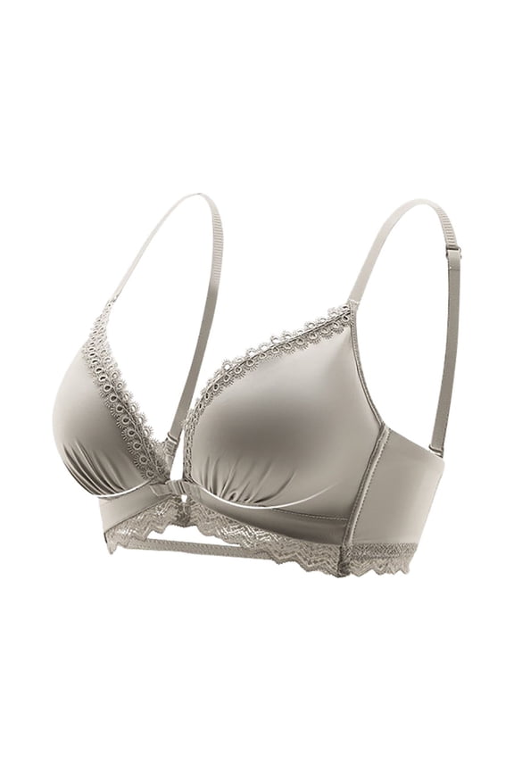 Women Bras Full-Coverage Bra Feature V-Neck Training Bra Style W-1402 Silvers 36
