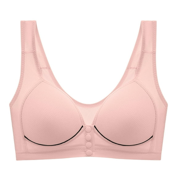 Women Bras Lightly Lined Bra Feature V-Neck Bralette Bra Style W-1638 Pinks-a XL
