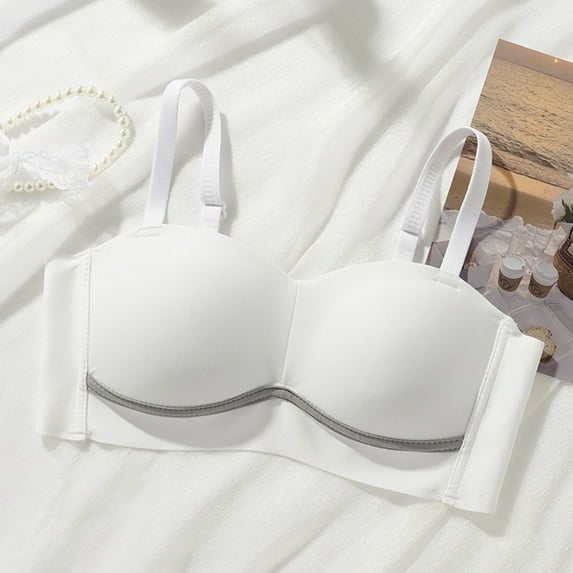 Women Bras Plus Size Casual Front Button Shaping Cup Shoulder Strap Underwire Bra Plus Size Extra-Elastic Wirefree