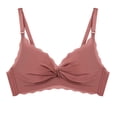 thumbnail image 1 of Women Bras Push up Back-Smoothing Bra Feature V-Neck Balconette Bra Style W-1451 Red M, 1 of 3